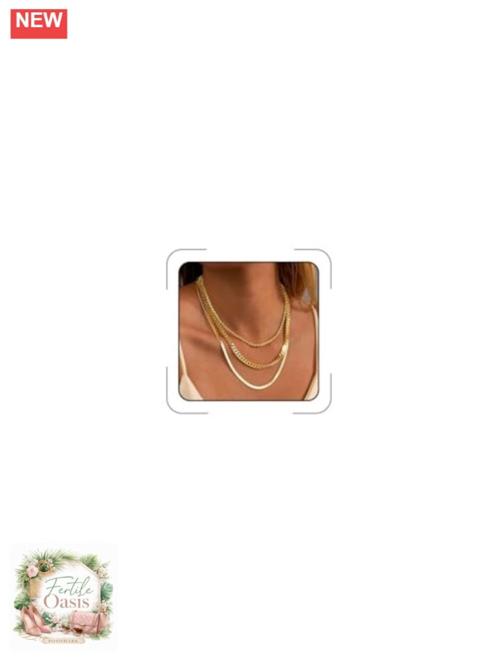 Gold Layered Choker Necklace Women Dainty Snake Chain